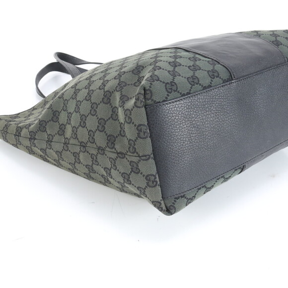Gucci GG Canvas Leather Tote Bag (238696) - Black, Men's - Picture 4 of 9